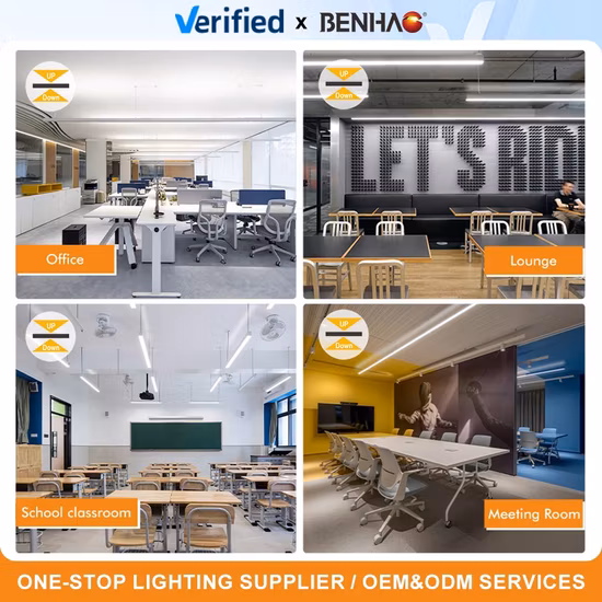 Lados duplos que emitem luz linear pendente LED circular de perfil com perfil de alumínio