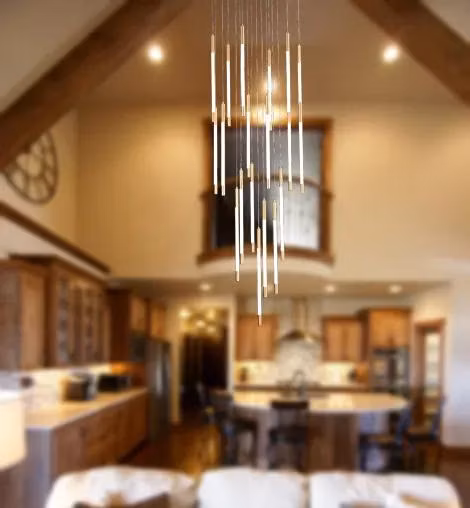 Lâmpada suspensa design mesa de jantar lustre LED luz pendente