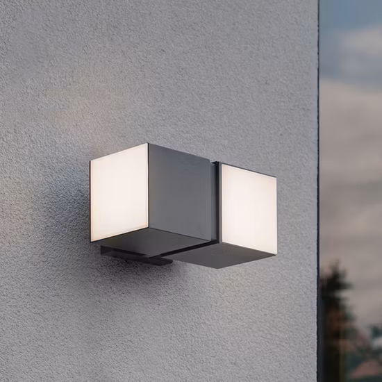 Corredor para cima e para baixo IP65 Externo Alumínio Preto Caixa Direta Indireta Arandela Noturna Fixrures Escadas LED Lâmpada montada na parede para montagem em parede externa